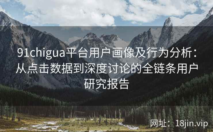 91chigua平台用户画像及行为分析：从点击数据到深度讨论的全链条用户研究报告
