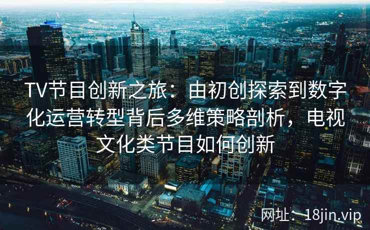 TV节目创新之旅：由初创探索到数字化运营转型背后多维策略剖析，电视文化类节目如何创新
