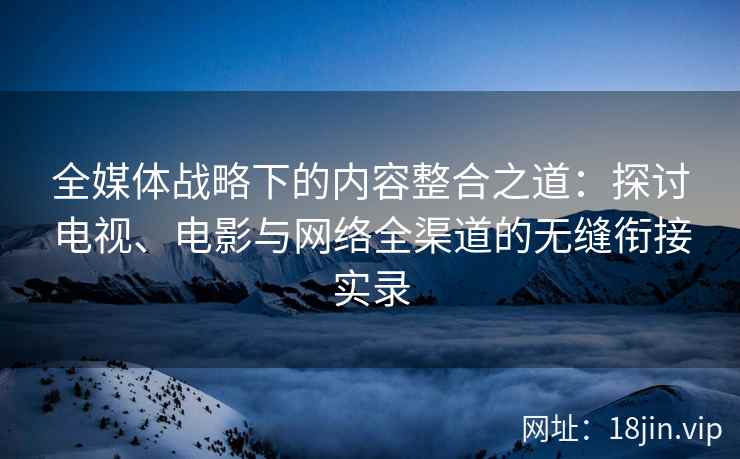 全媒体战略下的内容整合之道：探讨电视、电影与网络全渠道的无缝衔接实录